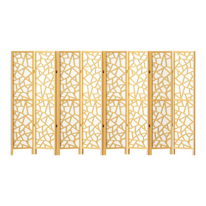 Artiss 8 Panel Room Divider Screen 325x170cm Clover Natural RD-4016-8P-NT