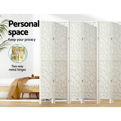 Artiss 8 Panel Room Divider Screen 325x170cm Clover White RD-4016-8P-WH