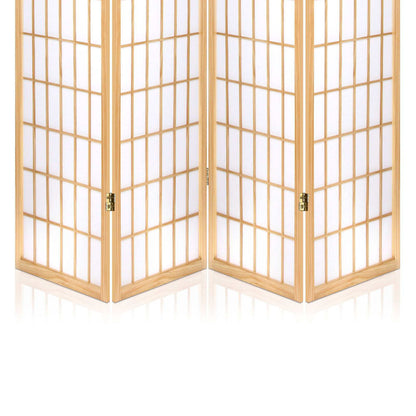 Artiss 4 Panel Room Divider Screen 174x179cm Natural RD-4019-4P-NT