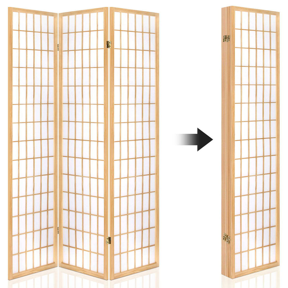 Artiss 6 Panel Room Divider Screen 261x179cm Natural RD-4019-6P-NT-AB