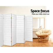 Artiss 8 Panel Room Divider Screen 348x179cm White RD-4019-8P-WH-AB