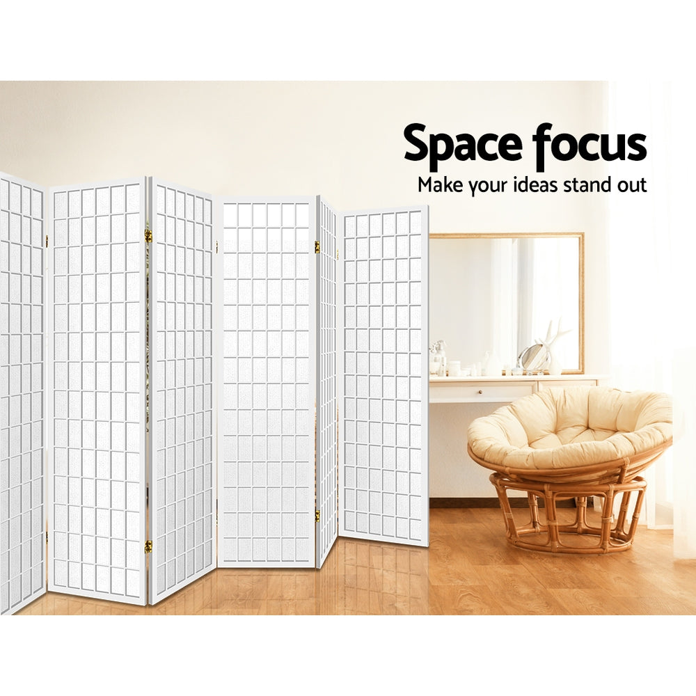 Artiss 8 Panel Room Divider Screen 348x179cm White RD-4019-8P-WH-AB