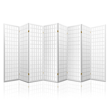 Artiss 8 Panel Room Divider Screen 348x179cm White RD-4019-8P-WH-AB