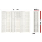 Artiss 6 Panel Room Divider Screen 265x179cm Nova White RD-7001-6P-WH