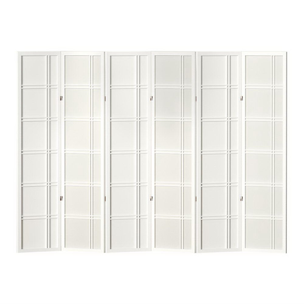 Artiss 6 Panel Room Divider Screen 265x179cm Nova White RD-7001-6P-WH