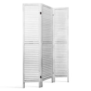 Artiss 3 Panel Room Divider Screen 120x170cm Louver White RD-B-0539-3P-WH