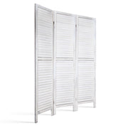 Artiss 3 Panel Room Divider Screen 120x170cm Louver White RD-B-0539-3P-WH