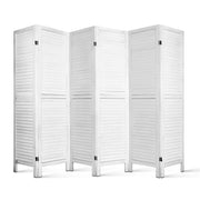 Artiss 6 Panel Room Divider Screen 245x170cm Louver White RD-B-0539-6P-WH-AB