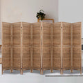 Artiss 8 Panel Room Divider Screen 326x170cm Louver Oak RD-B-0539-8P-BR