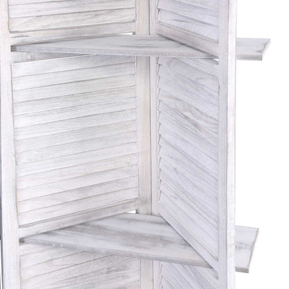 Artiss 4 Panel Room Divider Screen 163x170cm Shelf White RD-B-0590-4P-WH