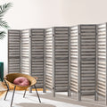 Artiss 8 Panel Room Divider Screen 326x170cm Louver Grey RD-B-4089-8P-GY
