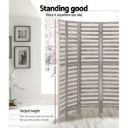 Artiss 8 Panel Room Divider Screen 326x170cm Louver Grey RD-B-4089-8P-GY