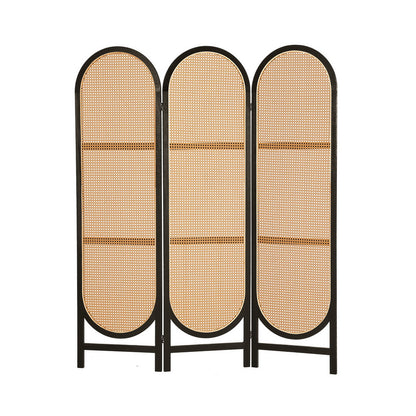 Artiss 3 Panel Room Divider Screen 151x180cm Rattan Brown RD-B-RAT01-3P-BR