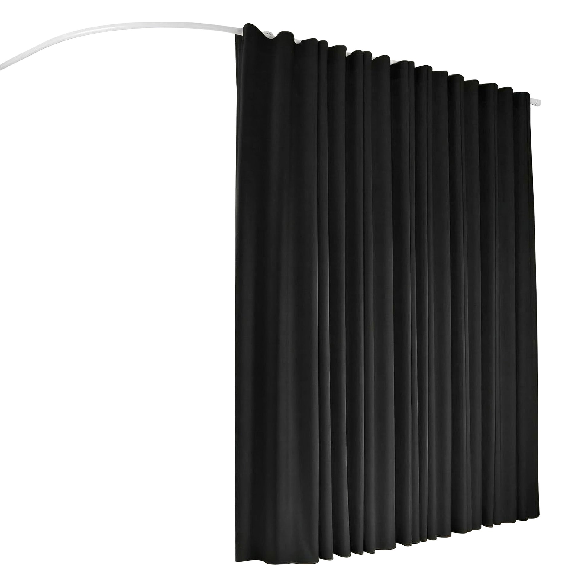 Artiss Room Divider Curtain Ceiling Mounted Track Sets Flexible Black RD-D-254X213-BK
