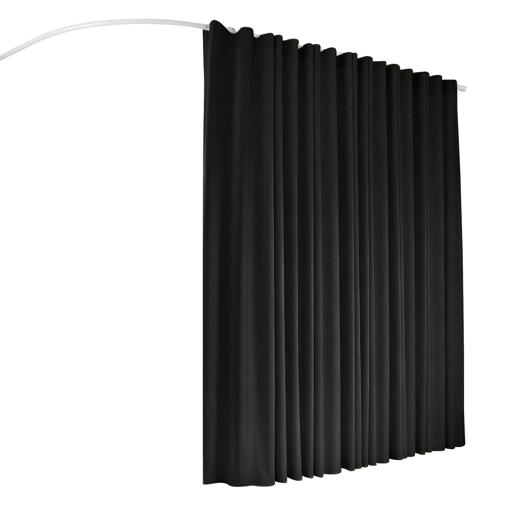 Artiss Room Divider Curtain Ceiling Mounted Track Sets Flexible Black RD-D-254X213-BK