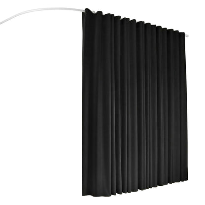 Artiss Room Divider Curtain Ceiling Mounted Track Sets Flexible Black RD-D-254X213-BK