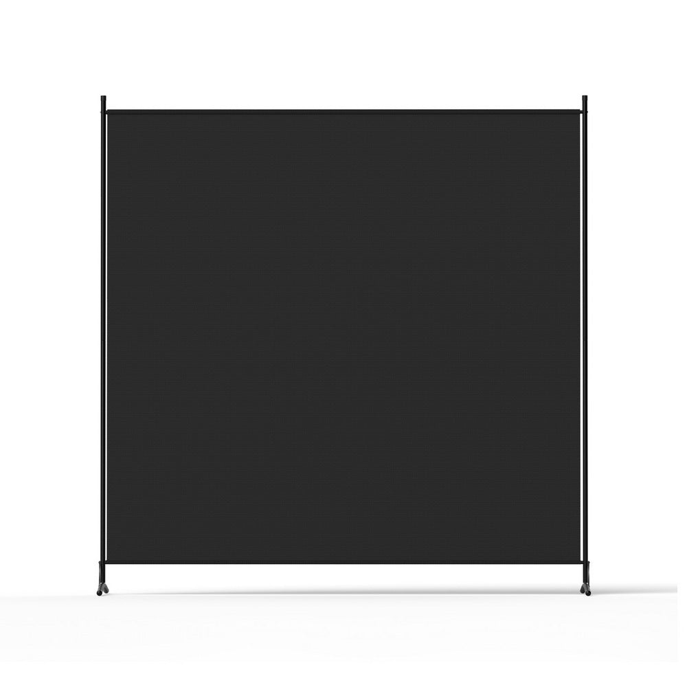 Artiss Room Divider Screen 175x180cm Fabric Black RD-D-PLY-175-BK