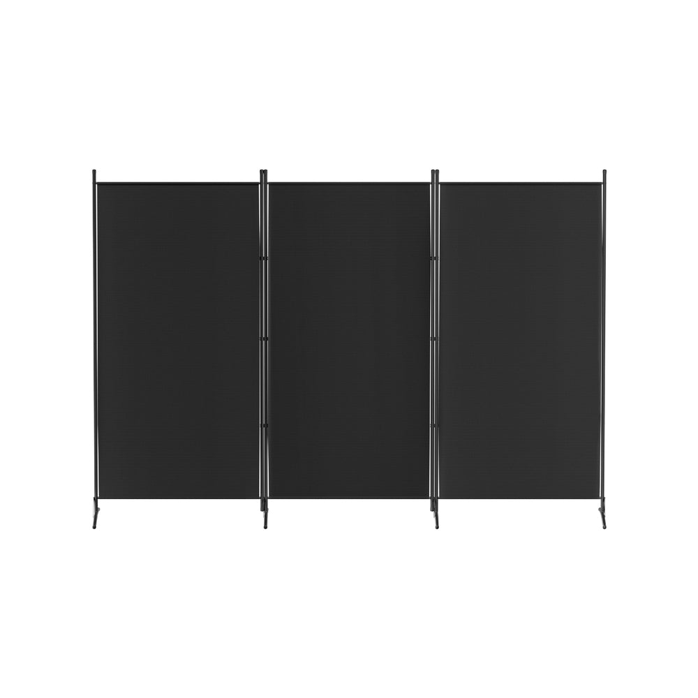 Artiss 3 Panel Room Divider Screen 260x180cm Fabric Black RD-D-PLY-260-BK