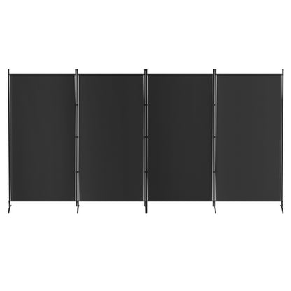 Artiss 4 Panel Room Divider Screen 345x180cm Fabric Black RD-D-PLY-345-BK