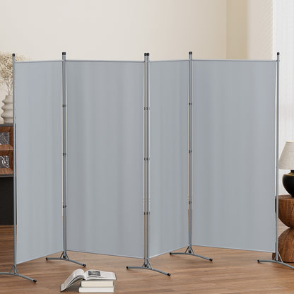 Artiss 4 Panel Room Divider Screen 345x180cm Fabric Grey RD-D-PLY-345-GY