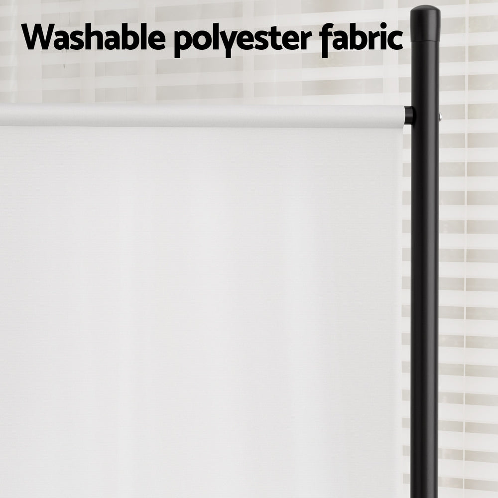 Artiss 4 Panel Room Divider Screen 345x180cm Fabric White RD-D-PLY-345-WH