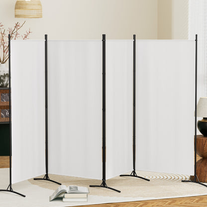 Artiss 4 Panel Room Divider Screen 345x180cm Fabric White RD-D-PLY-345-WH