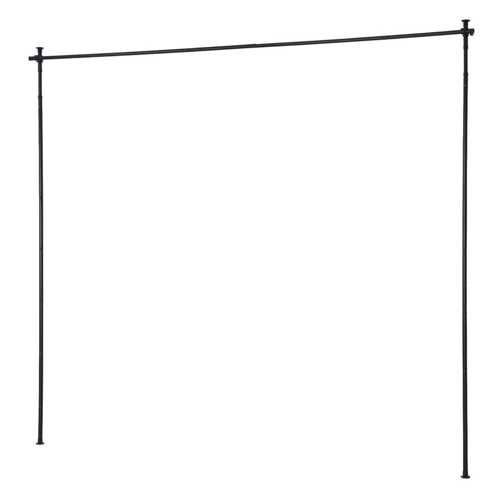 Artiss Room Divider Curtain Rod Extendable Black RD-E-MET-3R-BK