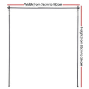 Artiss Room Divider Curtain Rod Extendable Black RD-E-MET-3R-BK