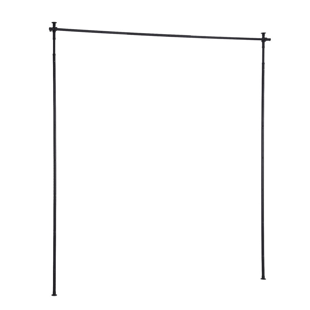 Artiss Room Divider Curtain Rod Extendable Black RD-E-MET-3R-BK