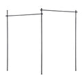 Artiss Room Divider Curtain Rod Extendable Black RD-E-MET-5R-BK