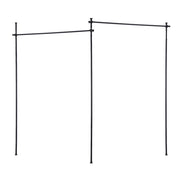 Artiss Room Divider Curtain Rod Extendable Black RD-E-MET-5R-BK