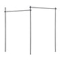 Artiss Room Divider Curtain Rod Extendable Black RD-E-MET-5R-BK