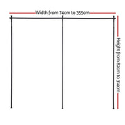 Artiss Room Divider Curtain Rod Extendable Black RD-E-MET-5R-BK