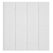 Artiss 4 Panel Room Divider Screen 164x170cm Pegboard White RD-HLW01-4P-WH