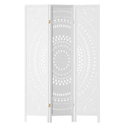 Artiss 3 Panel Room Divider Screen 132x170cm Circle White RD-HLW02-3P-WH
