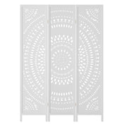 Artiss 3 Panel Room Divider Screen 132x170cm Circle White RD-HLW02-3P-WH