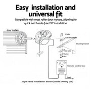 UL-tech Garage Roller Door Opener 250N Motor Auto Safety Reverse 220V RDO-250-80W