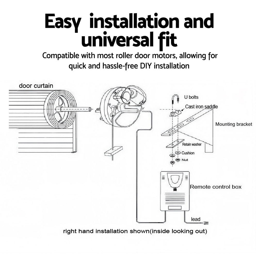 UL-tech Garage Roller Door Opener 250N Motor Auto Safety Reverse 220V RDO-250-80W
