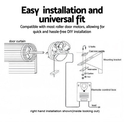 UL-tech Garage Roller Door Opener 250N Motor Auto Safety Reverse 220V RDO-250-80W