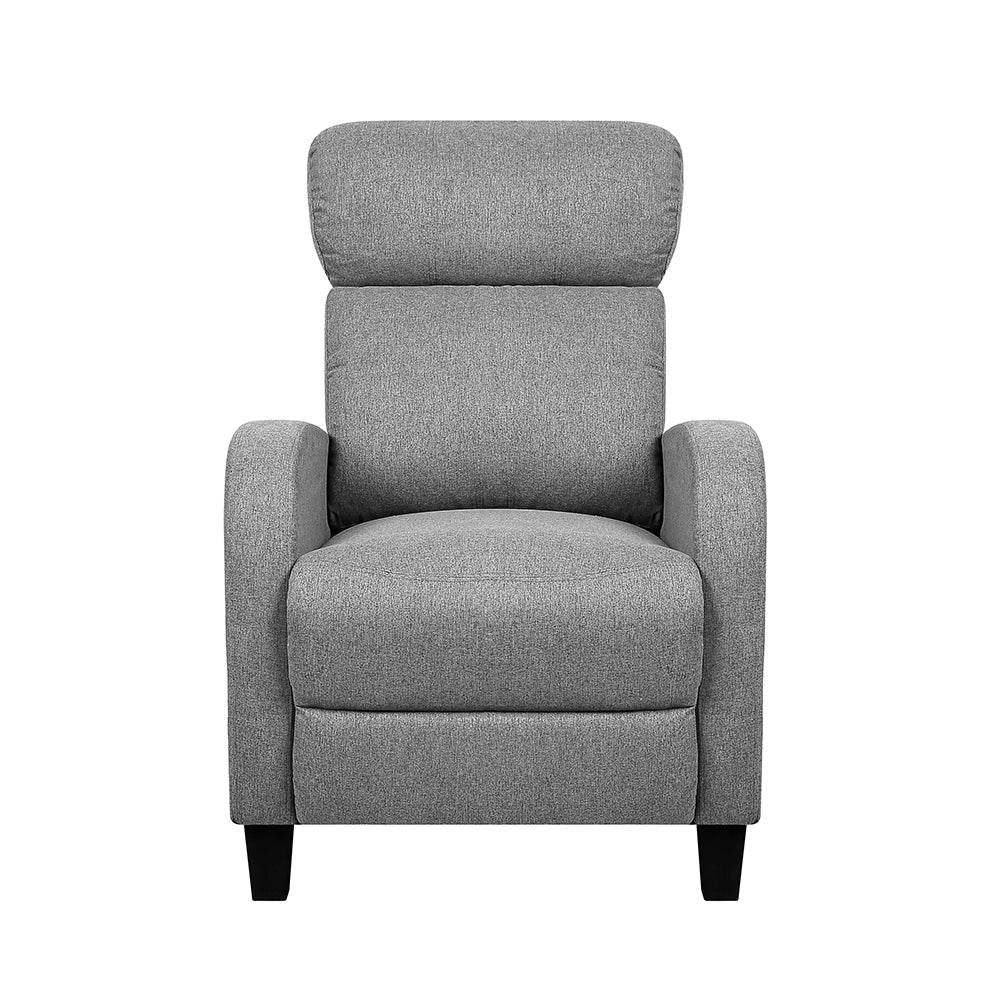 Artiss Fabric Reclining Armchair - Grey RECLINER-A1-GY-AB