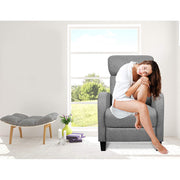 Artiss Fabric Reclining Armchair - Grey RECLINER-A1-GY-AB