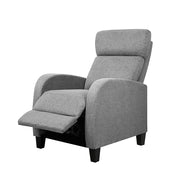 Artiss Fabric Reclining Armchair - Grey RECLINER-A1-GY-AB