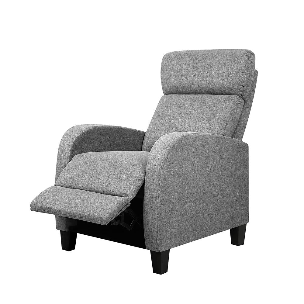 Artiss Fabric Reclining Armchair - Grey RECLINER-A1-GY-AB