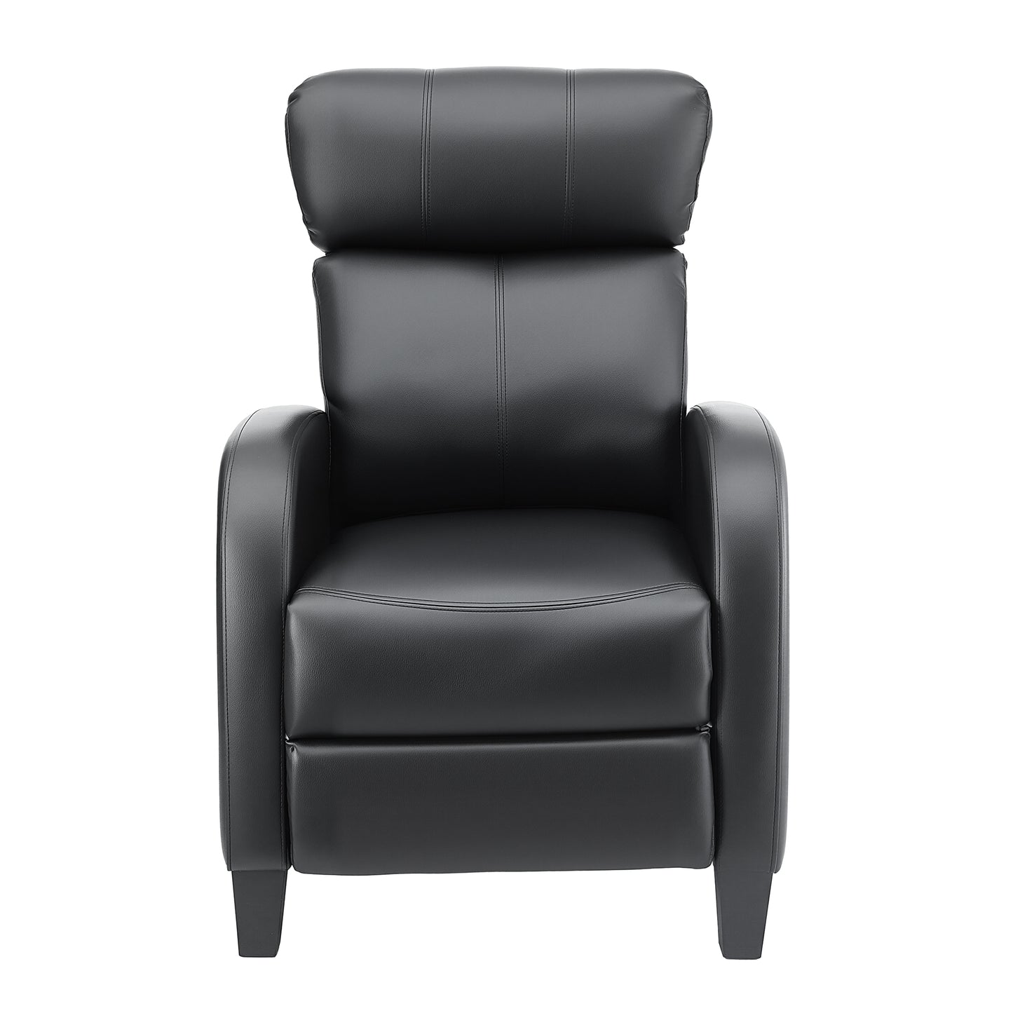 Artiss Massage Recliner Chair Small Recliner Sofa for Adults PU Leather Black RECLINER-A1-MSG-BK