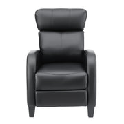 Artiss Massage Recliner Chair Small Recliner Sofa for Adults PU Leather Black RECLINER-A1-MSG-BK