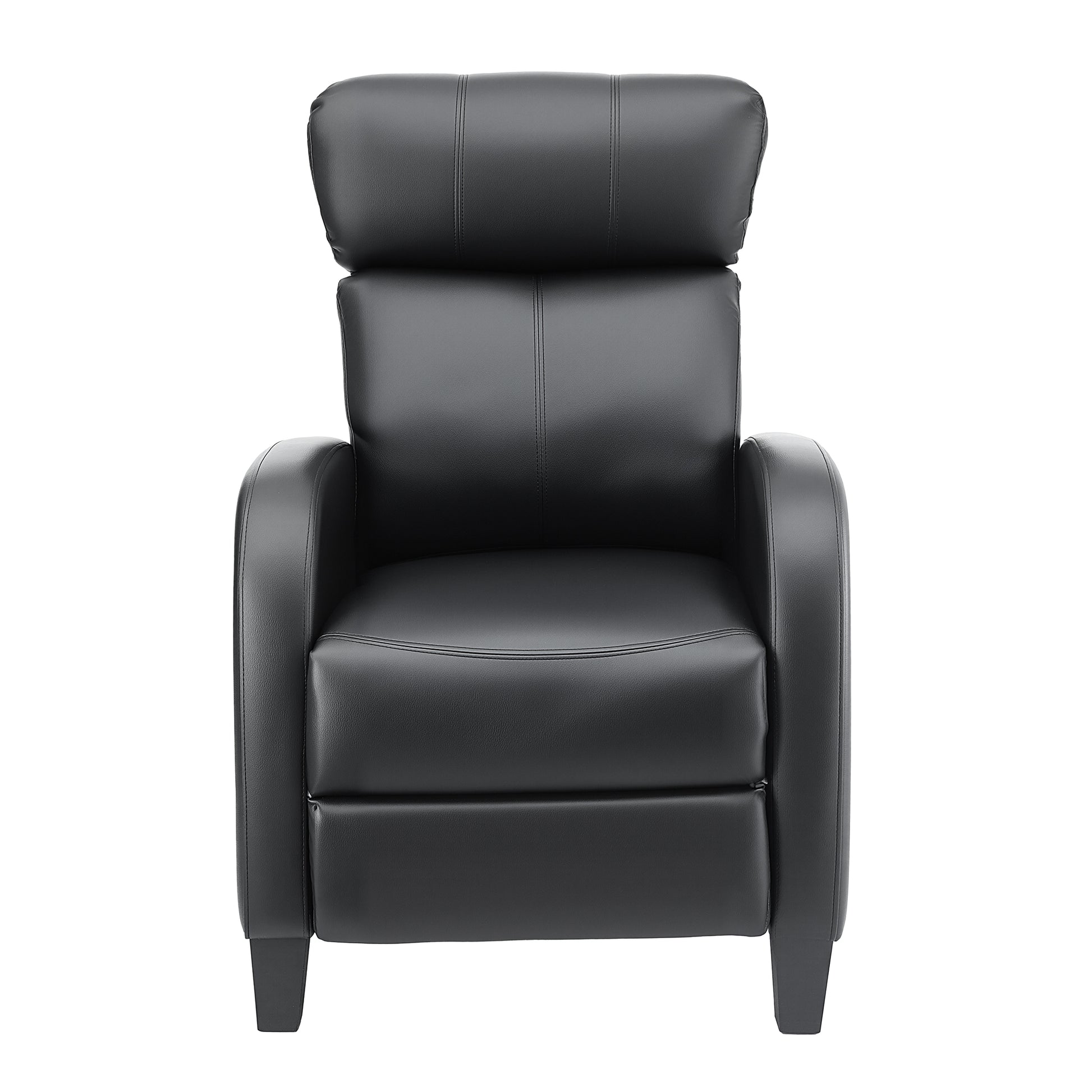 Artiss Massage Recliner Chair Small Recliner Sofa for Adults PU Leather Black RECLINER-A1-MSG-BK