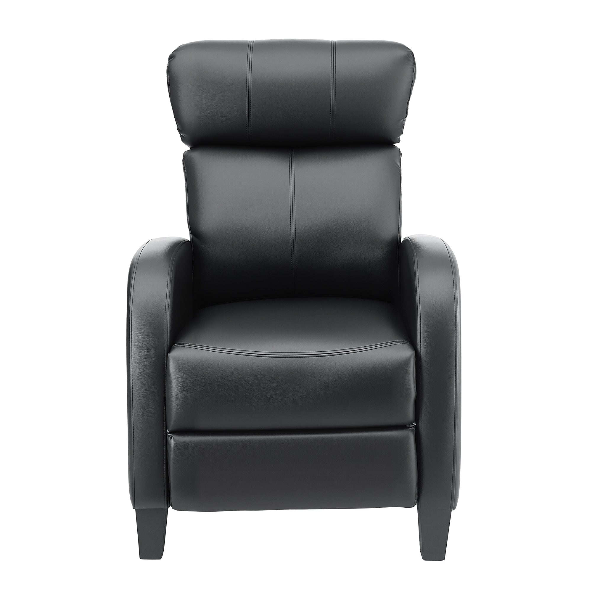 Artiss Massage Recliner Chair Small Recliner Sofa for Adults PU Leather Black RECLINER-A1-MSG-BK