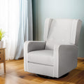 Artiss Recliner Armchair 360 Swivel Grey Fabric RECLINER-A15-FA-GY