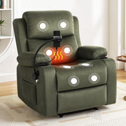 Artiss Recliner Chair Heated Massage Chair with Phone Holder Velvet RECLINER-A18-VEL-GN