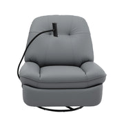Artiss Manual Swivel Rocker Recliner with USB Ports Rocking Chair Nursery Sofa Lounge RECLINER-A22-PU-GY